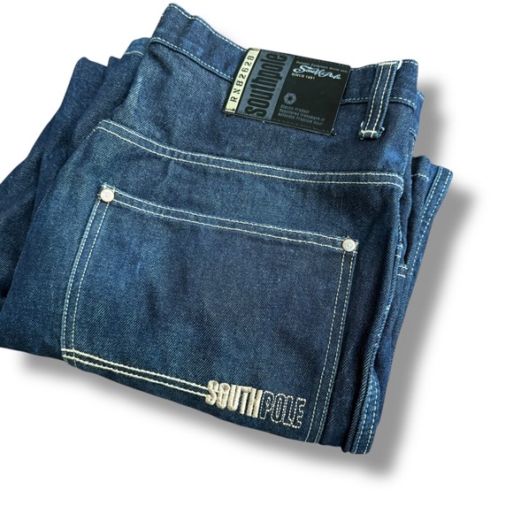 Southpole Mens Dark Wash Denim Jeans Classic Fit Size‎ 34x 30 HipHop Y2K Skater